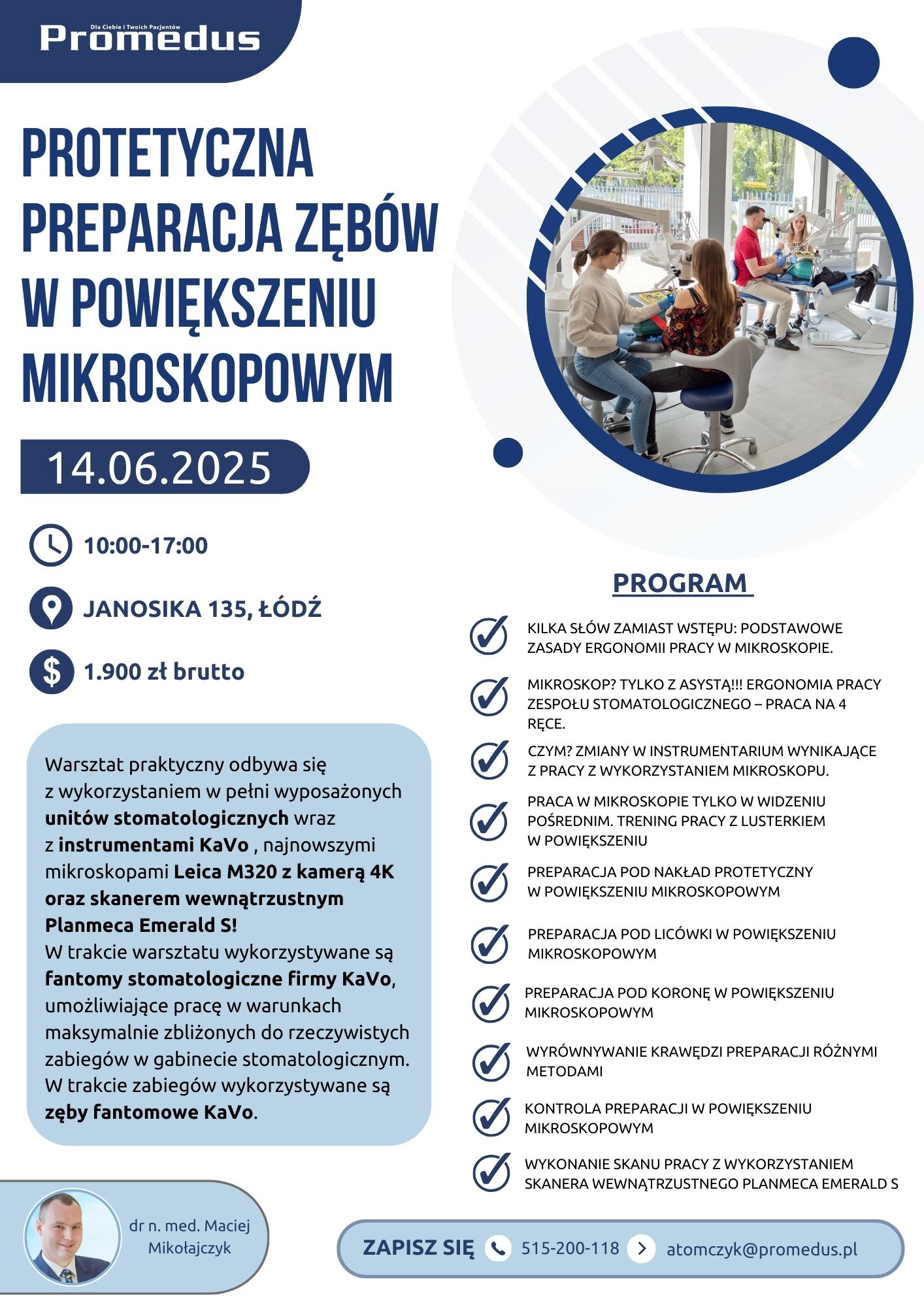 Protetyczna preparacja zębów w powiększeniu mikroskopowym