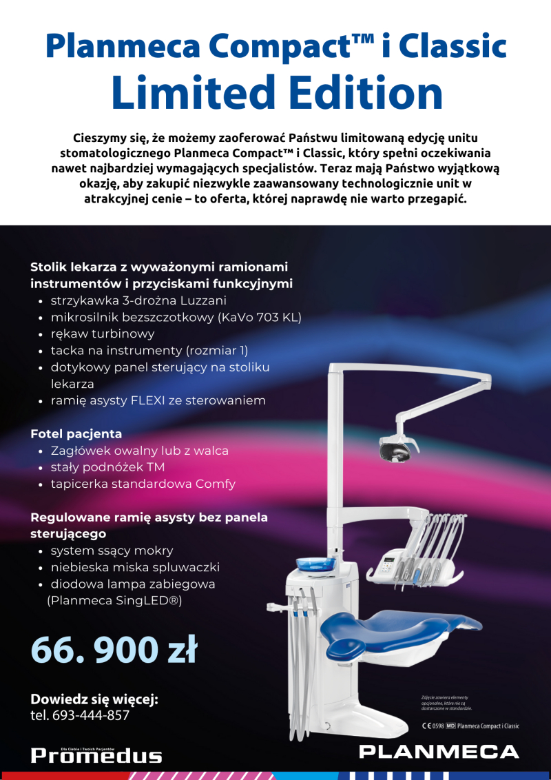 Unit stomatologiczny Planmeca Compact-i Classic LE