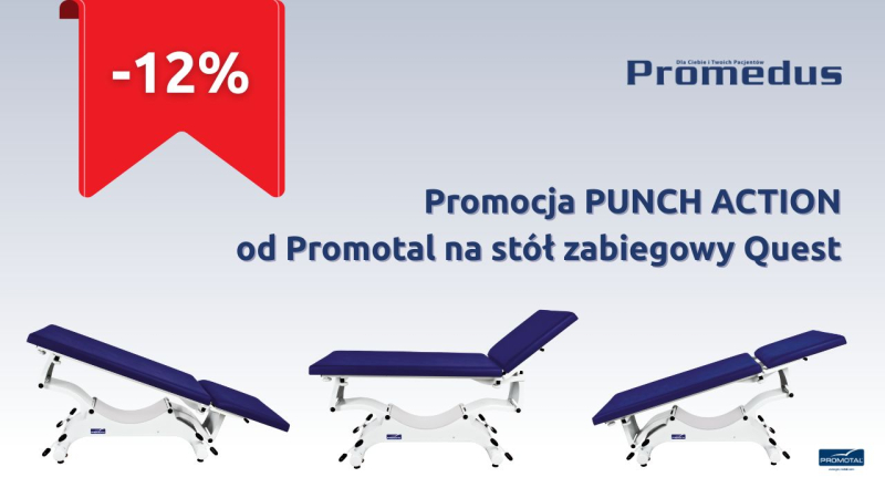 Promocja na stół medyczny Quest od firmy Promotal