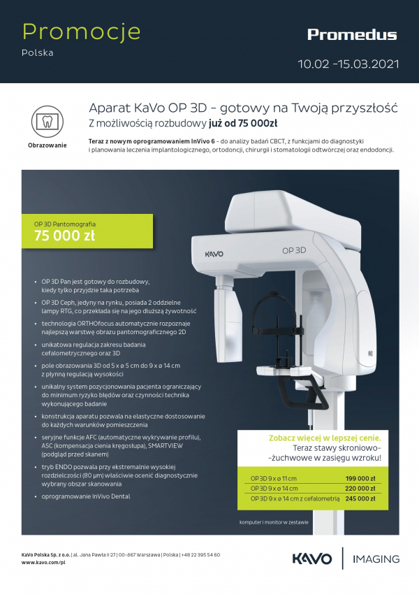 KaVo Imaging - promocja luty-marzec 2021