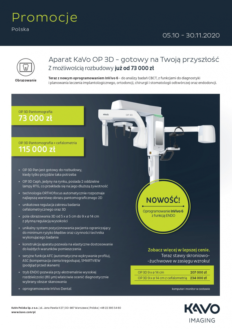 Radiologia KaVo - promocja jesień 2020