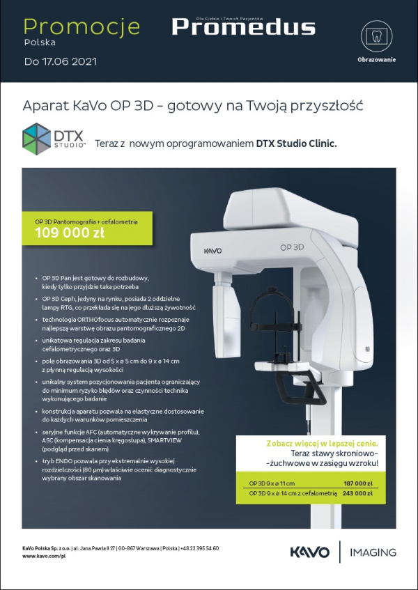 KaVo Imaging - promocja maj-czerwiec 2021
