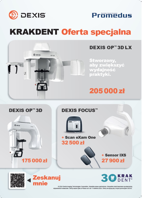 DEXIS - promocje targowe na tomografy CBCT oraz rtg punktowe i rvg