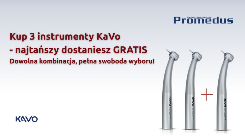 Promocja 2+1 na instrumenty stomatologiczne KaVo od Promedus!