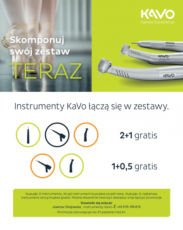 Promocja na instrumenty KaVo 2+1 oraz 1+0,5