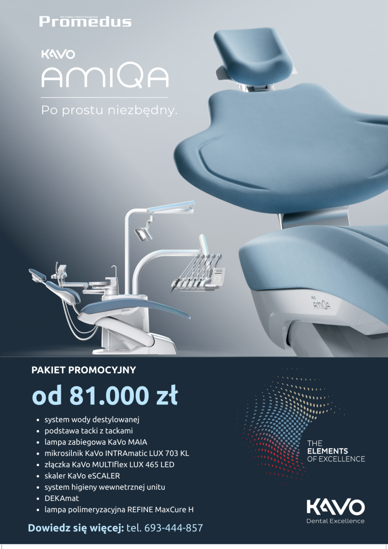 Najbardziej nowoczesny unit stomatologiczny KaVo amiQa – teraz w specjalnej promocji w Promedus, już od 81 000 zł!