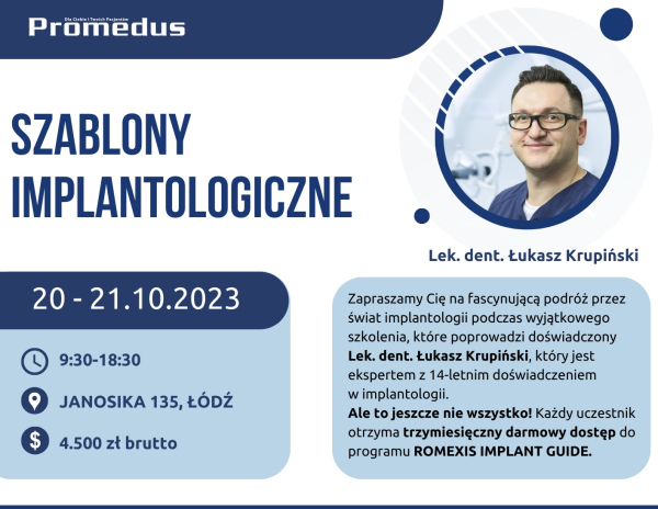 20-21.10.2023. - Szablony Implantologiczne